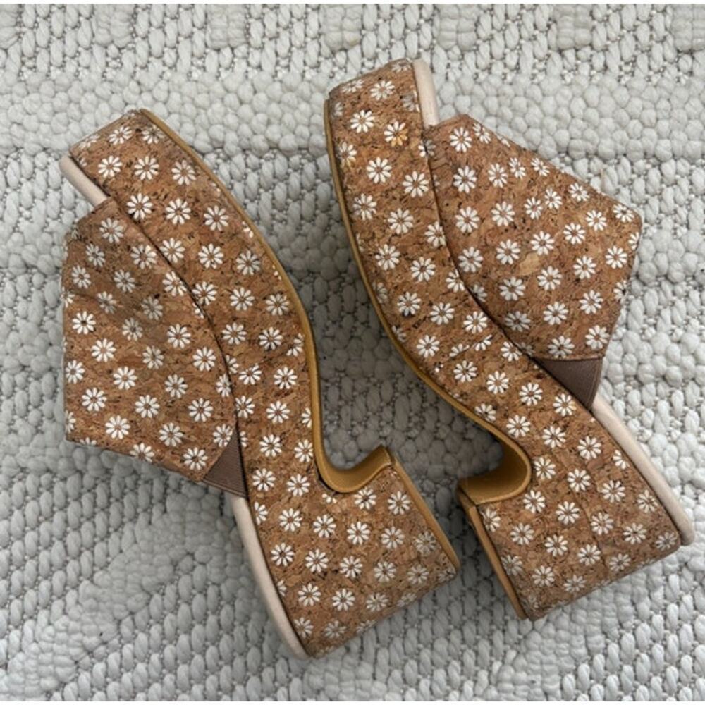 Womens Beach By Matisse Floral Cork Platform Slip On Sandals Size 7.5 - Picture 5 of 6